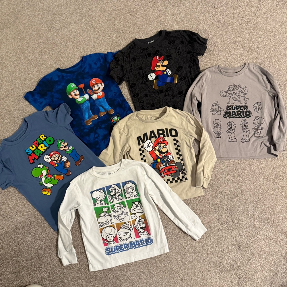 Mario Bros Kids Graphic T-Shirts - xs, s